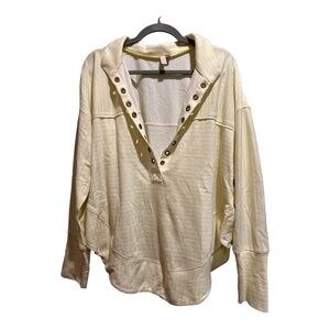 Pilcro Spliced Henley Top | Anthropology Size‎ L